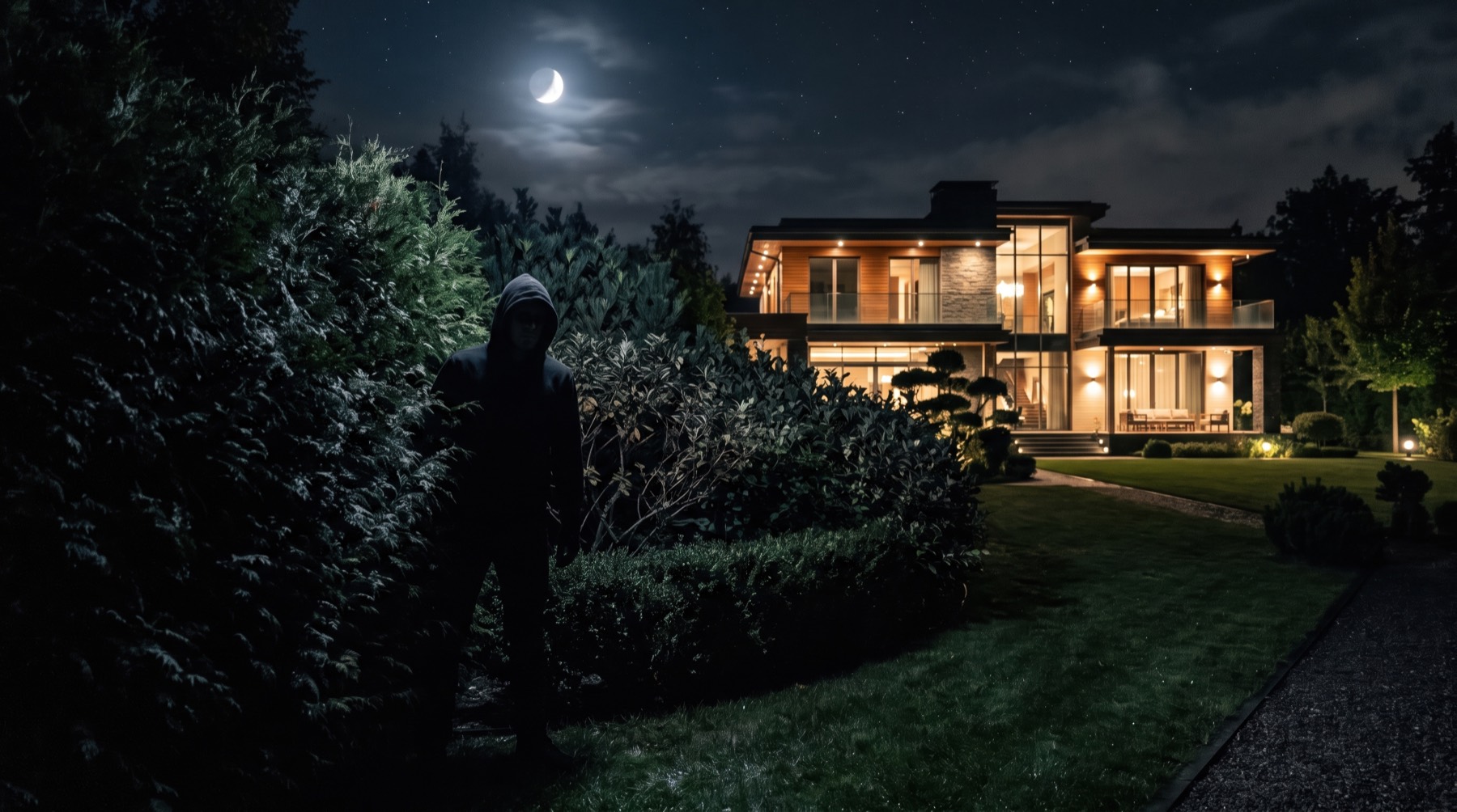 Anwesen bei Nacht